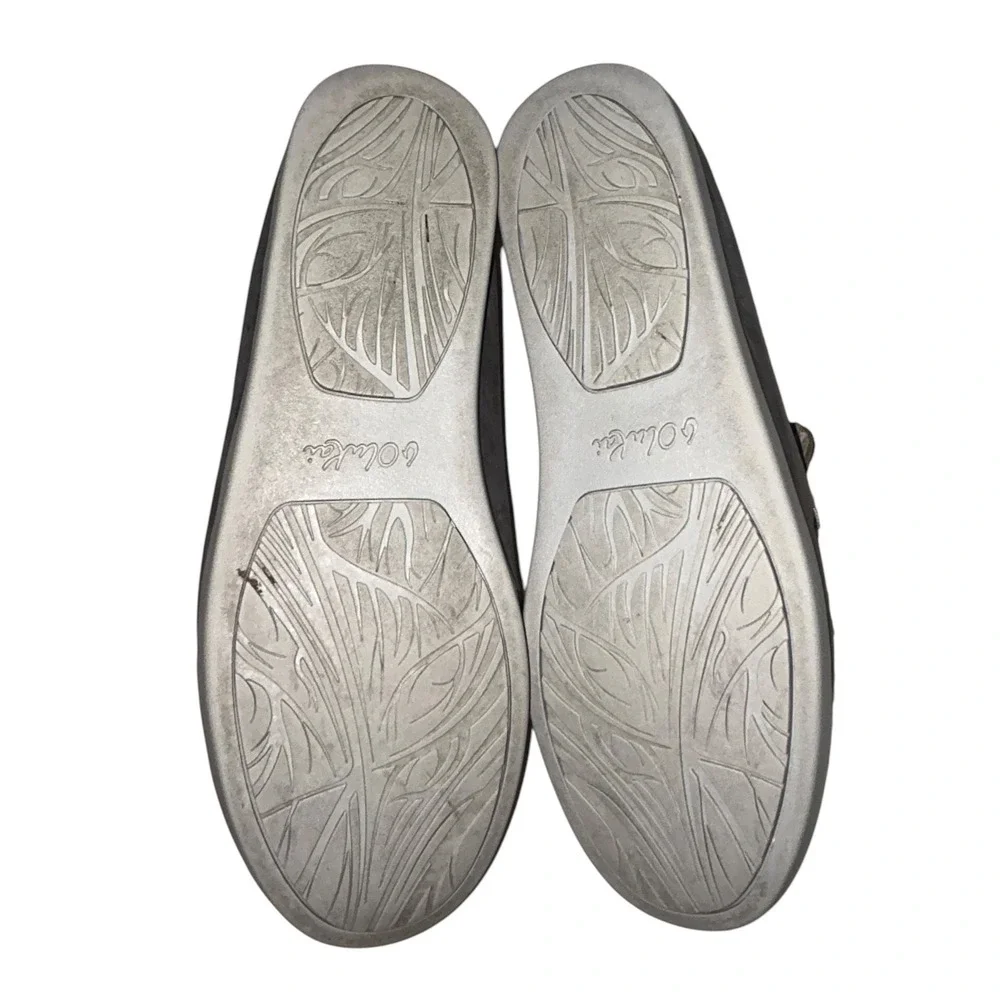 Olukai Nohea Nubuck Charcoal Gray Leather Slip On Loafers Womens 8 20174-VIPG